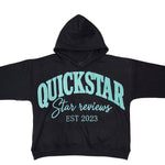 Load image into Gallery viewer, Aqua and black oversized hoodie
