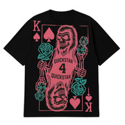 Pink and black aqua oversized plus limited tee