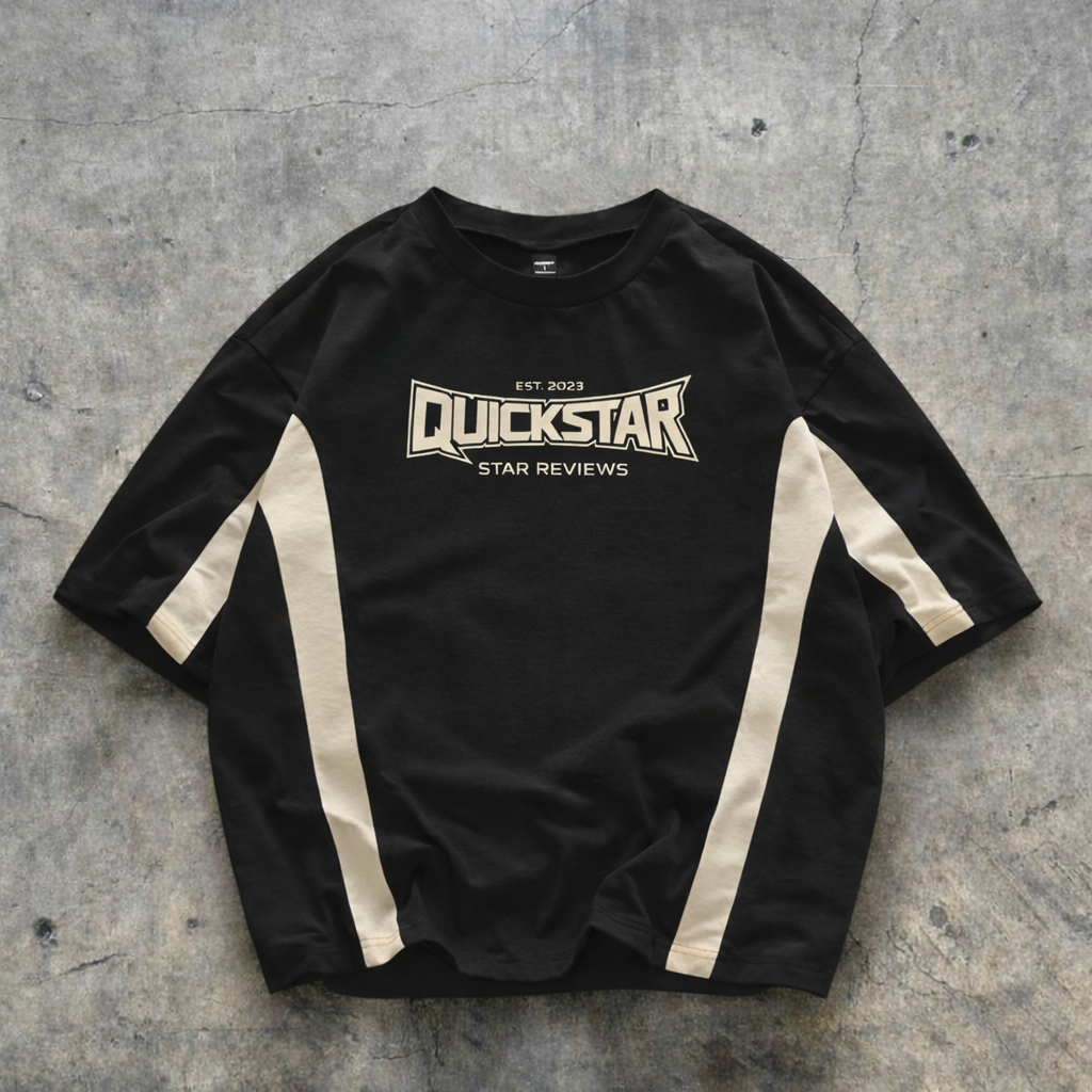 Black and cream sport tee