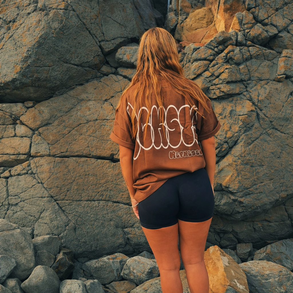 Brown and tan tee
