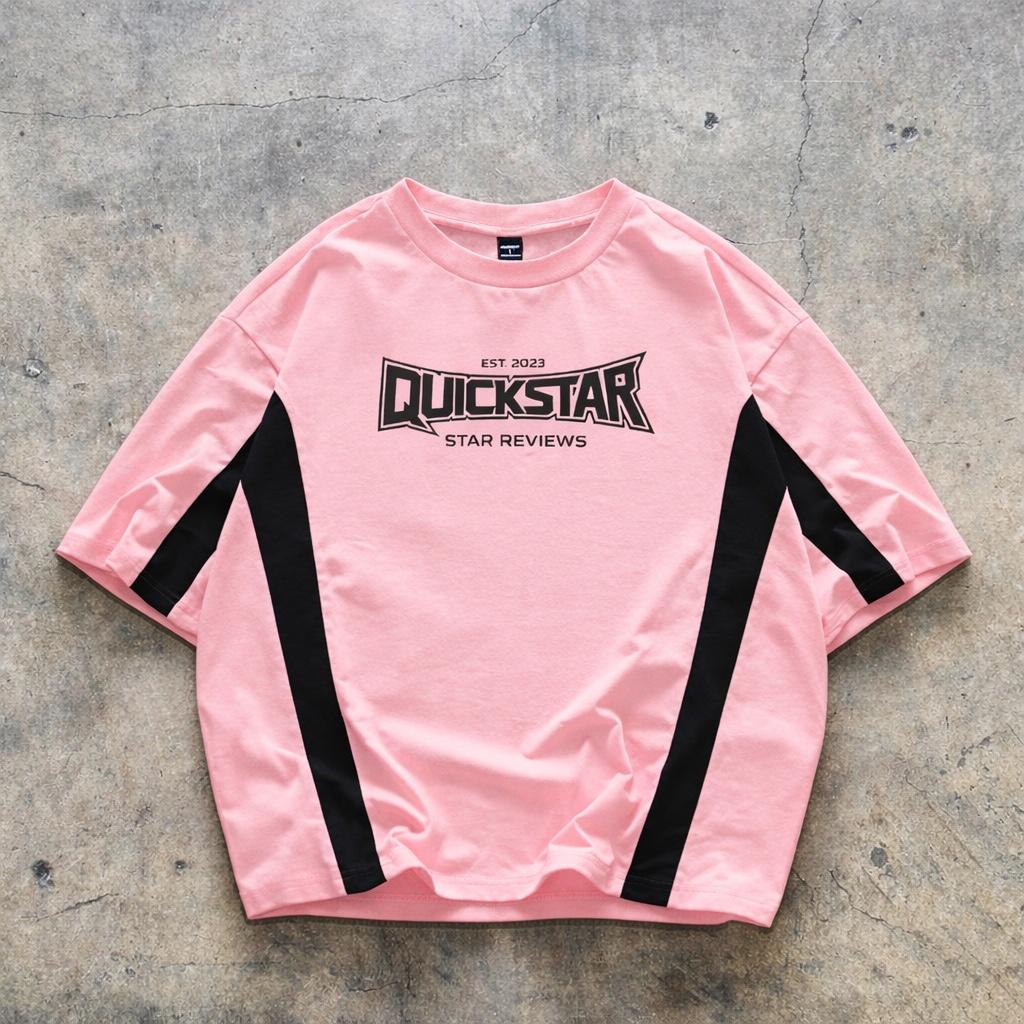 Pink and black sport tee