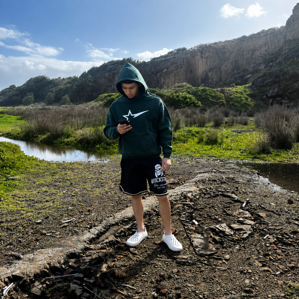 Dark Green classic  hoodie